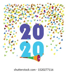 new year 2020, vector illustration
