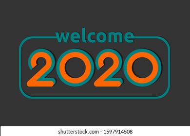 new year 2020 vector. new year's greetings  background. new year template. 2020 letter logo