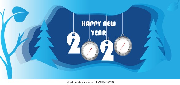 new year 2020 web landing page design