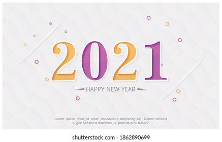 nuevo año 2021 diseño de fondo abstracto