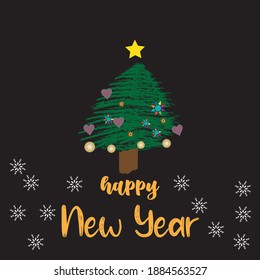 Vector abstracto de Año Nuevo 2021 en segundo plano