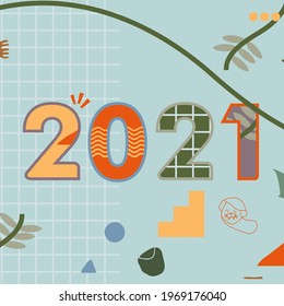 New year 2021 background graphic design