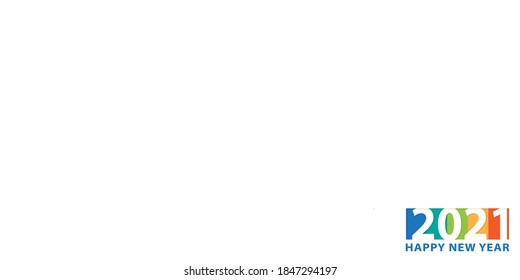 New year 2021 background in sticky paper corner style.