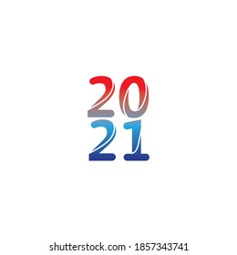New year 2021 design vector logo and design number