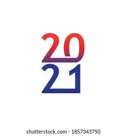 New year 2021 design vector logo and design number