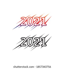 New year 2021 design vector logo and design number