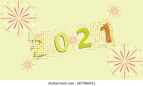 New Year 2021 Firework Background