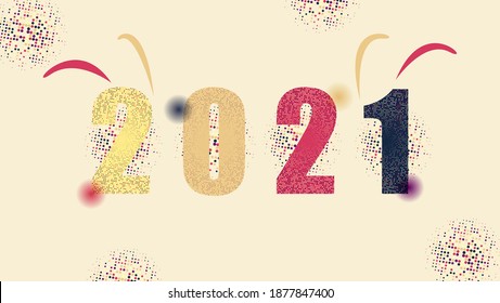 New Year 2021 Firework Background