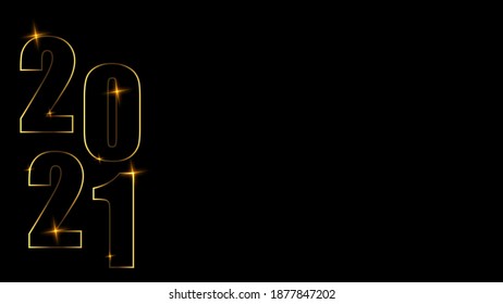 New Year 2021 Gold Background
