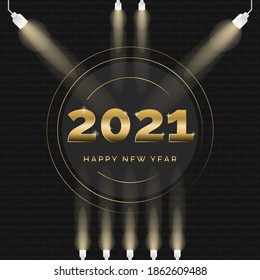 new year 2021 gold banner