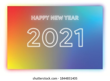 New year 2021 . Gradient Background