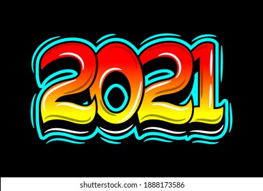 New Year 2021. Great for tshirt, poster, etc.
