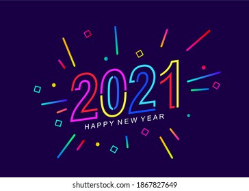 new year 2021 greeting background design