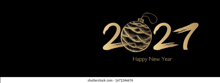 New Year 2021. Hand drawn illustration.