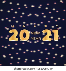 Neujahr 2021, Happy New 2021, Hintergrund Light, Feuerwerk bunt für Feiertage.