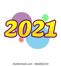 New Year 2021. Happy new year 2021 vector.