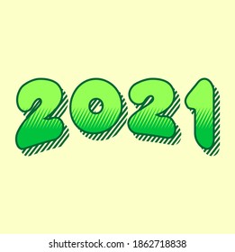Año Nuevo 2021. Feliz año nuevo vector 2021