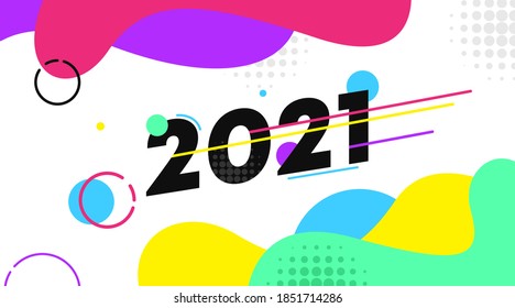 New year 2021 illustration vector