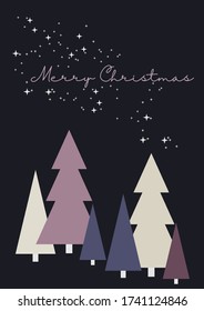 The new year is 2021. Poster for Christmas. A set of postcards, posters of the Scandinavian new year.