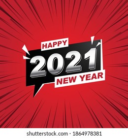 New Year 2021 Red Square Banner