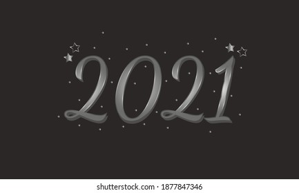 Fondo plateado de Año Nuevo 2021 