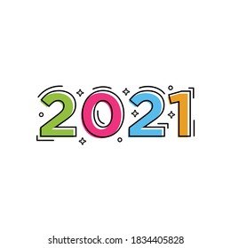 new year 2021 vector illustration template