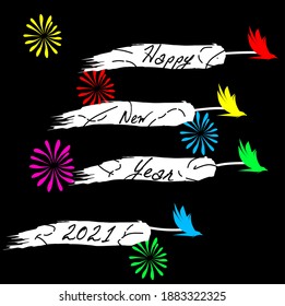 Vektorgrafik-Idee für das neue Jahr 2021
