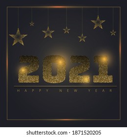 plantilla vectorial 2021 de año nuevo