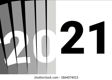 New Year 2021Vector. Goodbye 2020. Welcome 2021