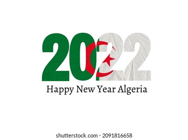 New Year 2022 Algeria Flag
