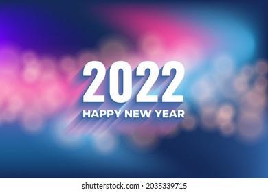 New year 2022 blue gradient background