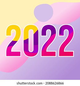New Year 2022 Colorful Text Vector