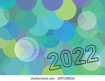 New Year, 2022. Creative Christmas background.