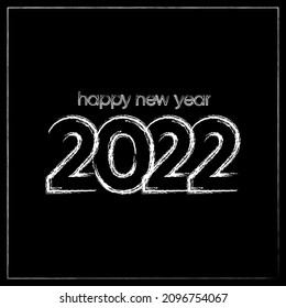 Nuevo año 2022 Concepto de diseño creativo - Tipografía de textura artística