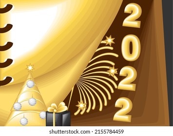 new year 2022 festive card style
