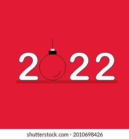 New year 2022 icon. Vector graphics