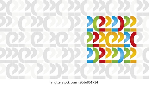 New Year 2022 red blue green orange yellow colour modern design numbers pattern grey white background