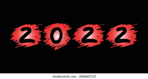 Neujahr 2022 Vektorgrafik. eps10