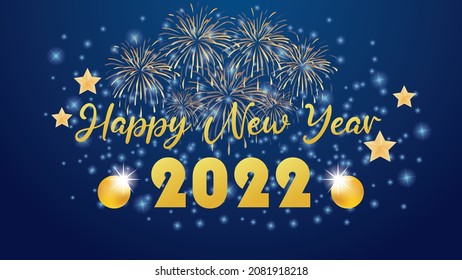 New year 2022. vector illustration of happy new year free vector	