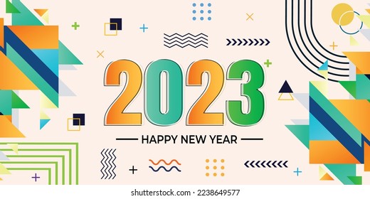 new year 2023 abstract simple background vector.