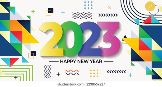 new year 2023 abstract vector.