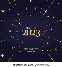 Nuevo año 2023 fondo de pantalla y tarjetas