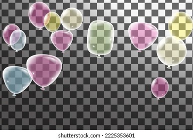 New Year 2023 banner with  Balloons design elegant christmas decoration elements.Vector illustration