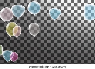 New Year 2023 banner with  Balloons design elegant christmas decoration elements.Vector illustration