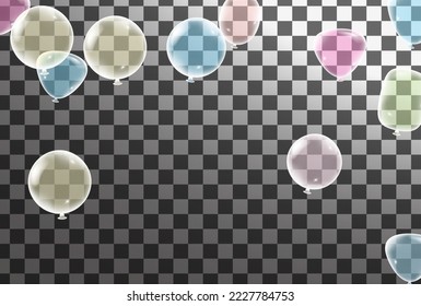 New Year 2023 banner with  Balloons design elegant christmas decoration elements.Vector illustration