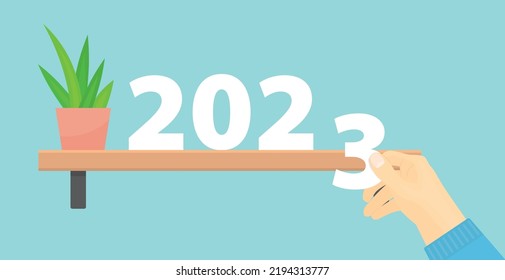 Concepto de Año Nuevo 2023 - ilustración vectorial