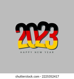 New Year 2023 with country flag Germany