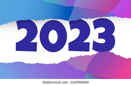 New Year 2023 design element or greeting card illustration