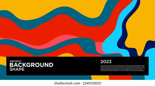 New year 2023 design template with fluid colorful abstract, colorful background, poster, flyer, social media