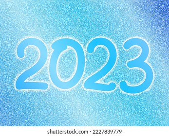 New year 2023. Numbers from points. Simple background for decoration. Vector template